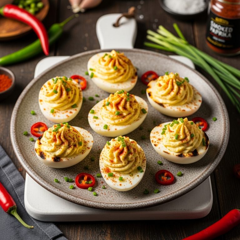 Southern Grill Appetizer: Spicy Smoky Deviled Eggs