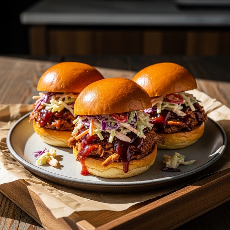 Southern Grill Lunch: BBQ Pork Sliders with Spicy Coleslaw