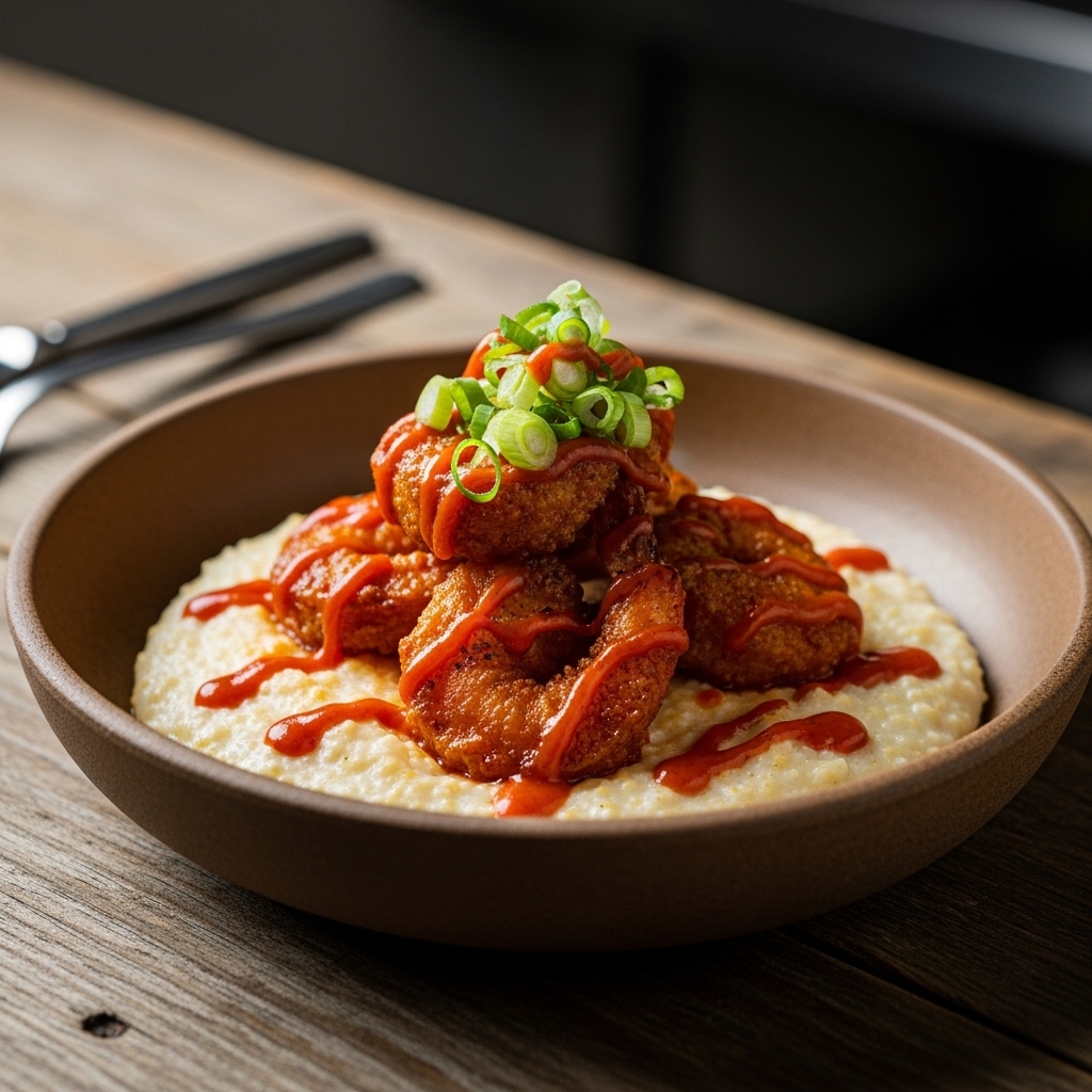 Southern Grill Lunch: Copycat Cackleberry’s Firecracker Shrimp & Grits