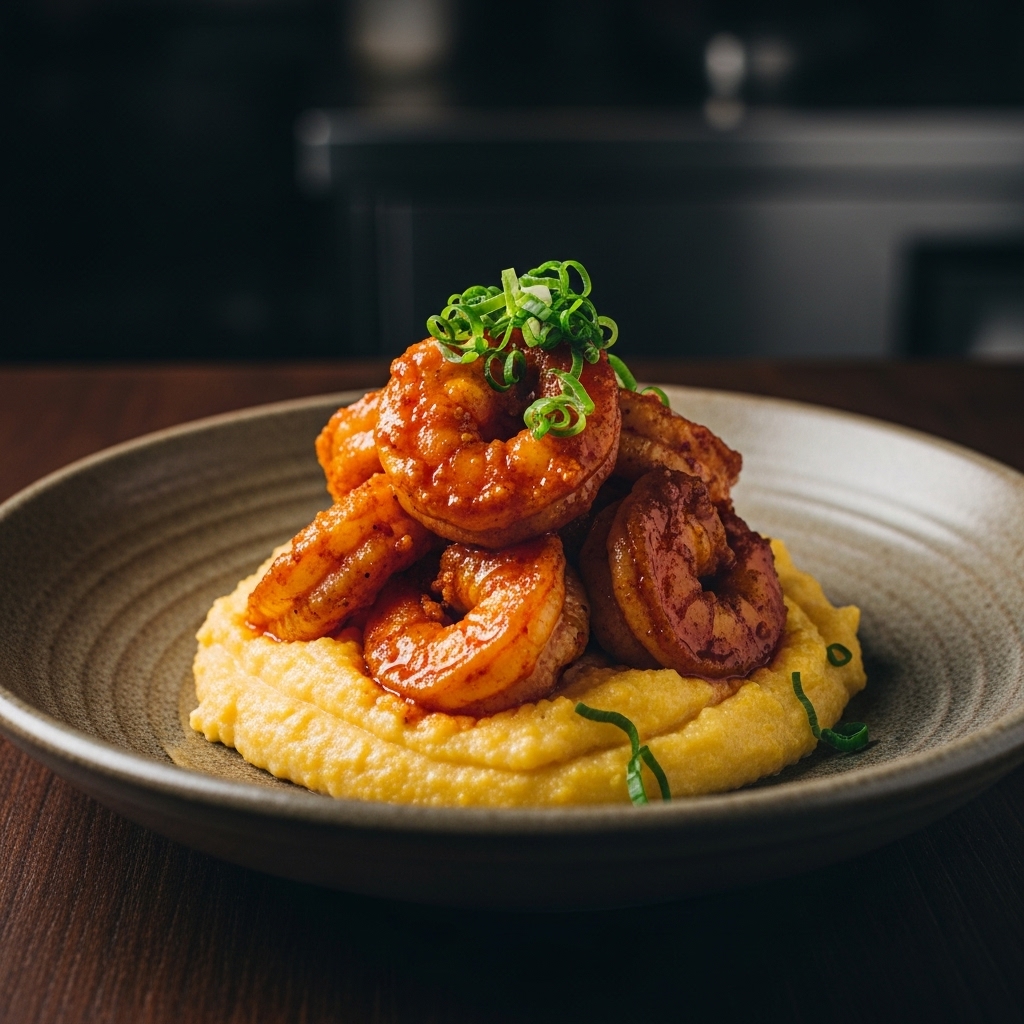 Southern Grill Lunch: Tennessee Firecracker Shrimp & Polenta