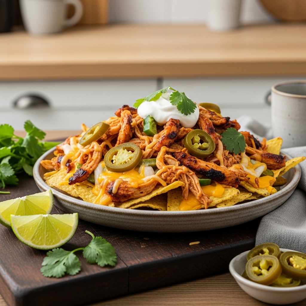 Southern Grill Snack: Smoky BBQ Chicken Nachos