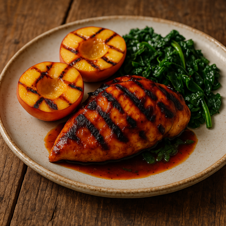 Southern Grilled Peach BBQ Chicken