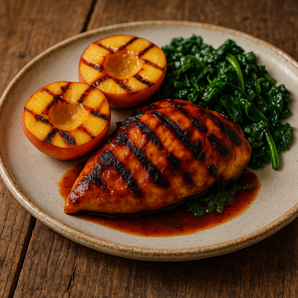 Southern Grilled Peach BBQ Chicken