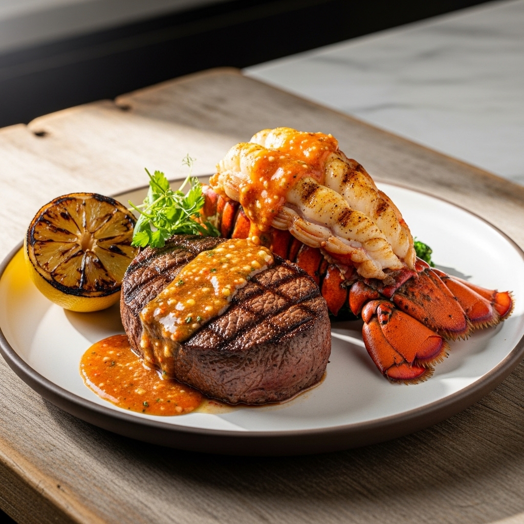 Southern Grilled Surf & Turf with Cajun Butter