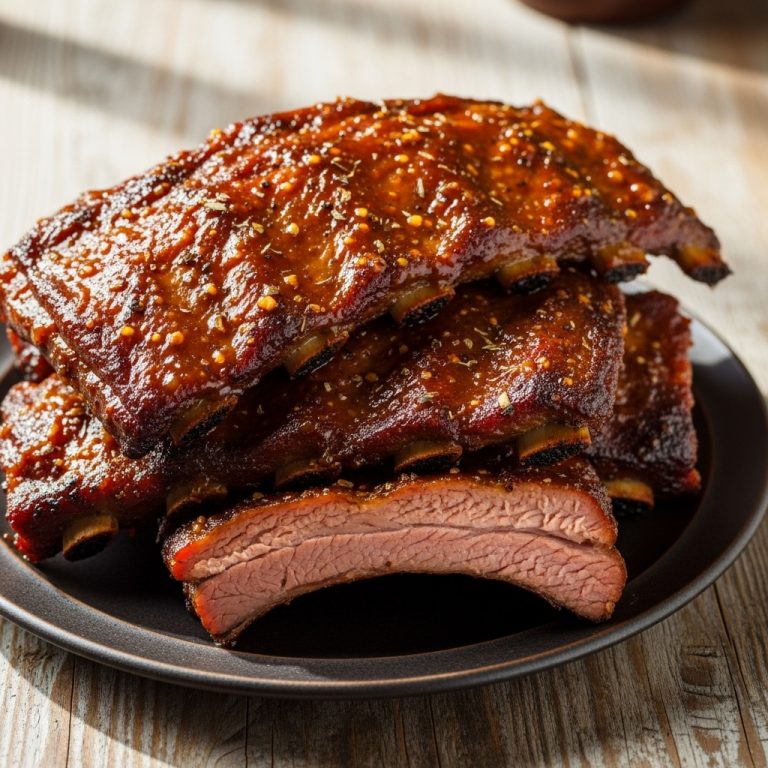 Southern Smokehouse BBQ Ribs with Honey Bourbon Glaze
