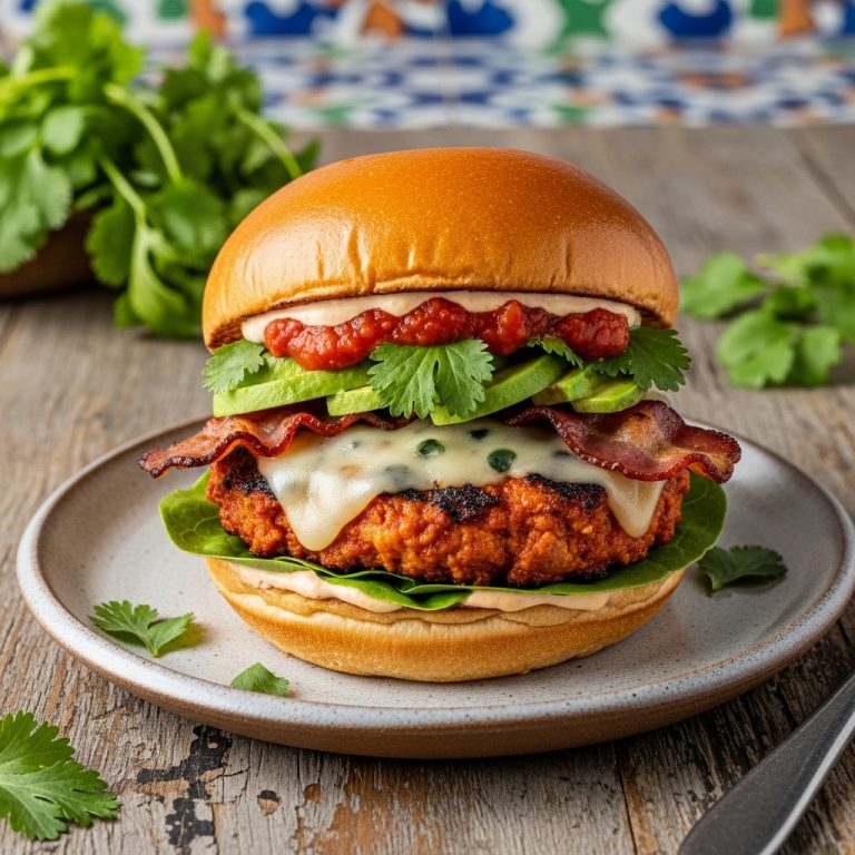 Southwestern Smoky Salsa Chicken Burger