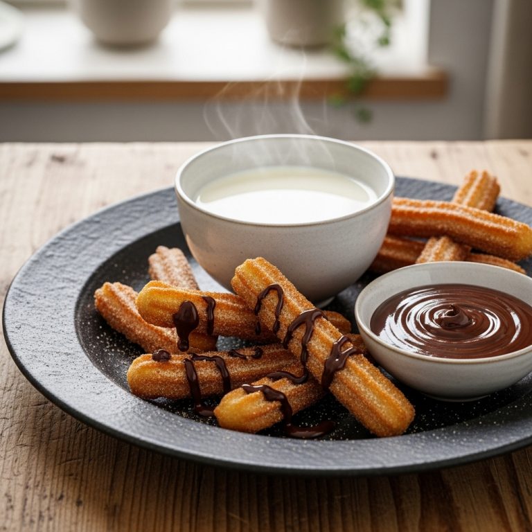 Spanish Brunch Delight: Churros Con Leche y Chocolate