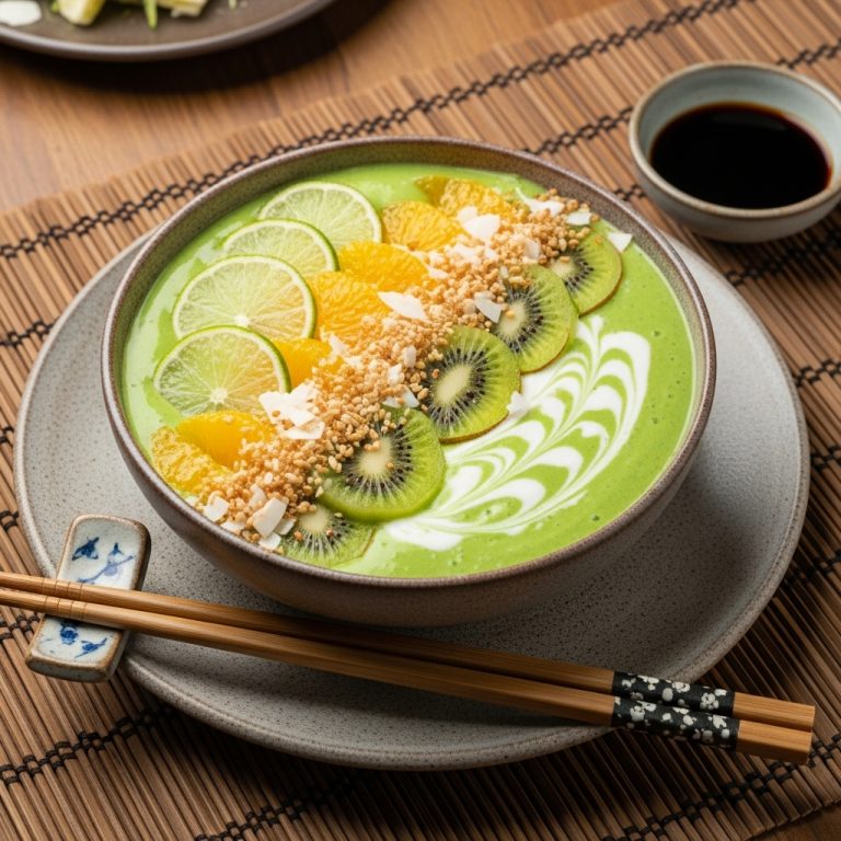 Sparkling Citrus Green Smoothie Bowl