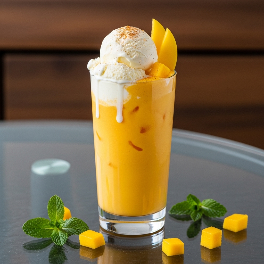 Sparkling Mango Lassi Float