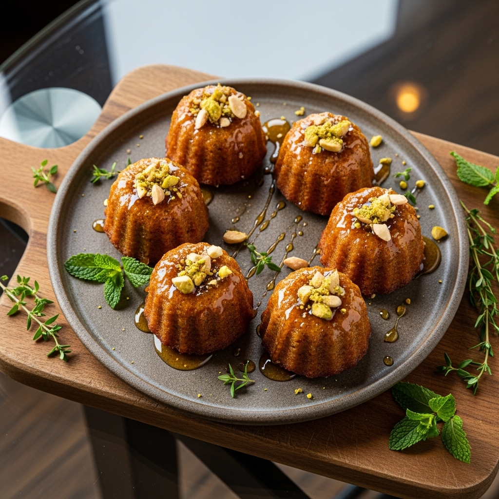 Spiced Moroccan Honey and Orange Cakes