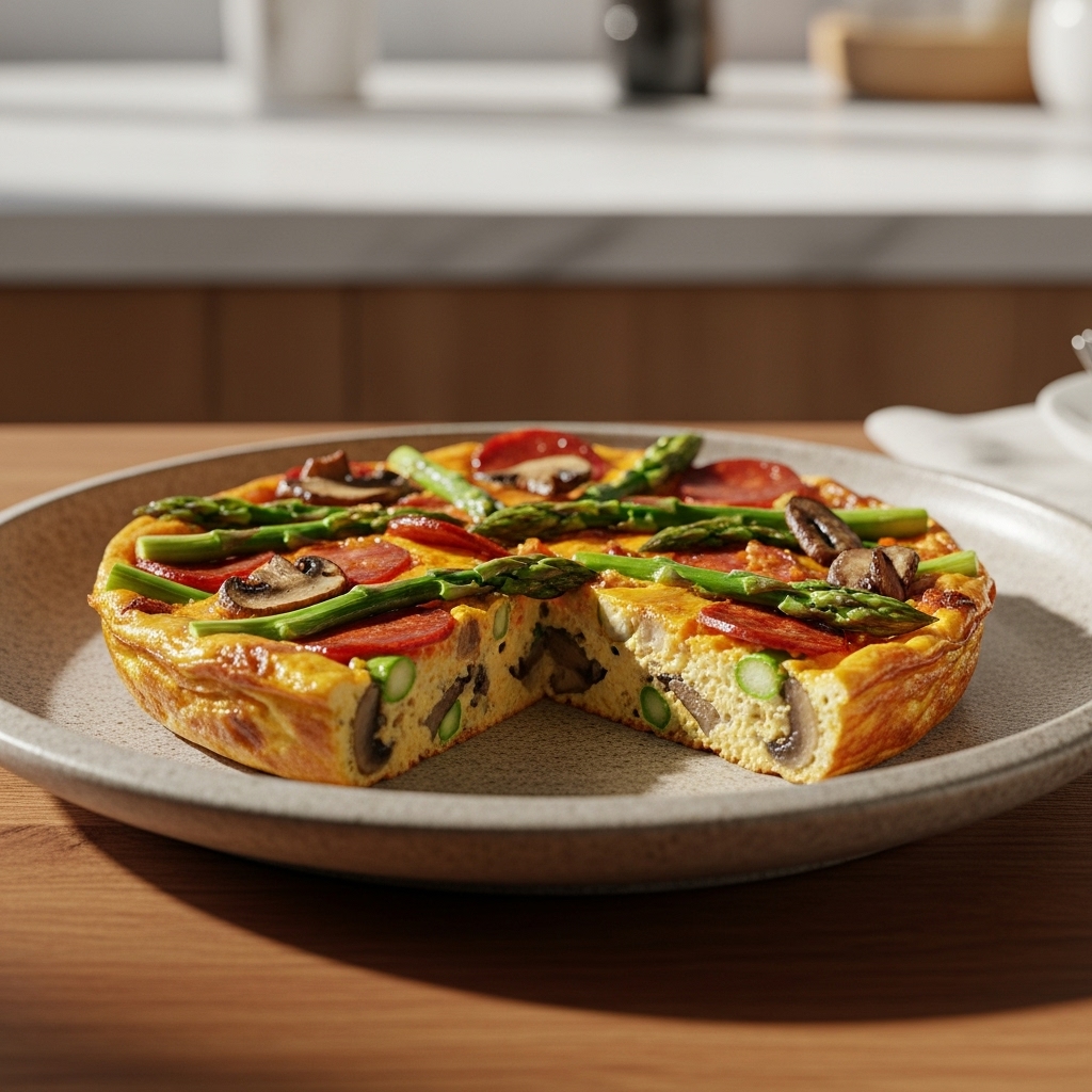 Spicy Chorizo and Asparagus Frittata with Wild Mushrooms (Paleo) – A Delectable Spanish Fusion Breakfast Recipe
