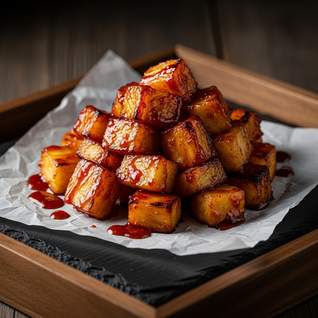 Spicy Grilled Pineapple Bites with Smoky Chipotle Glaze