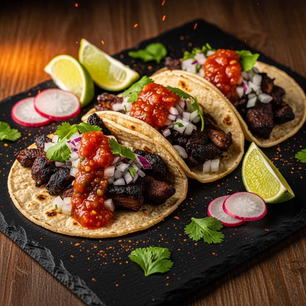 Spicy Street Tacos Al Carbon – Fire & Flavor Fusion