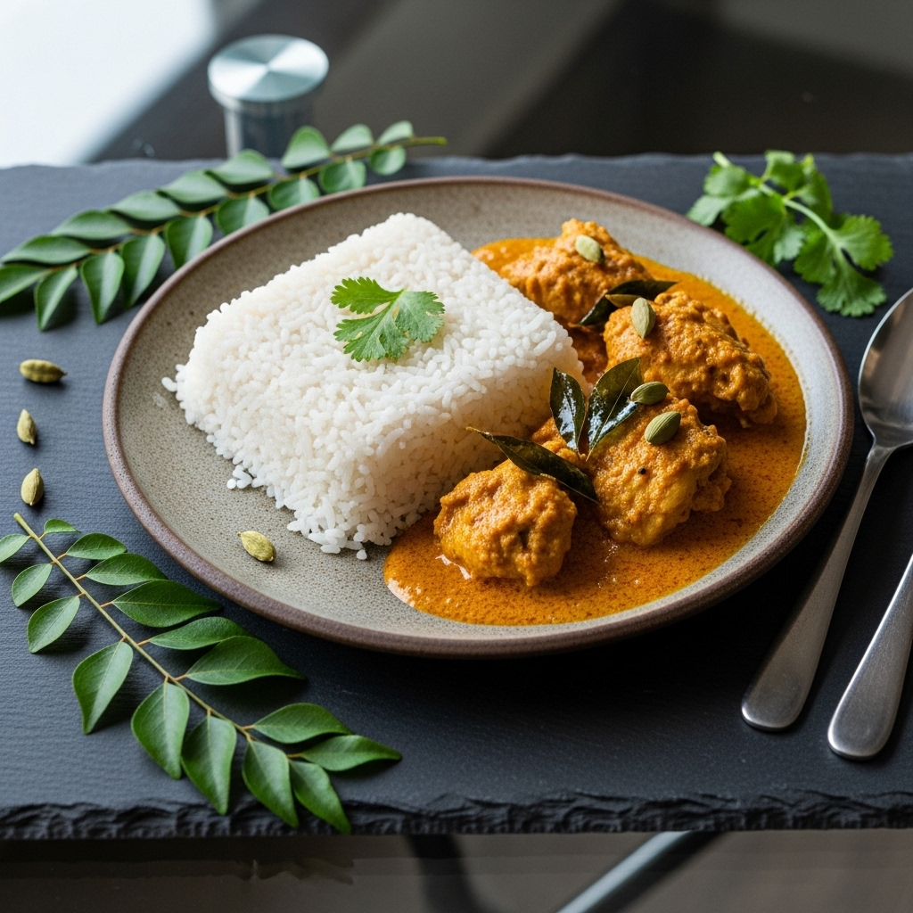 Sri Lankan Coconut Milk Rice With Chicken Curry – A Delightful Mouthfeel Experience