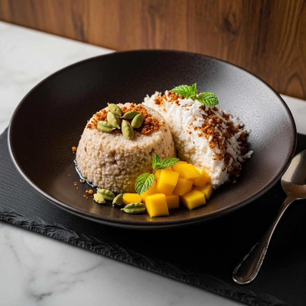 Sri Lankan Paleo Coconut Pudding with Cardamom and Mango – An Exquisite Tropical Fusion Dessert