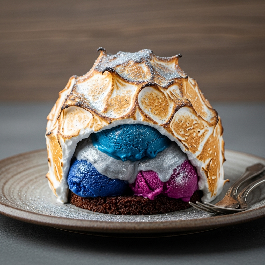 Stardust Baked Alaska – A Celestial Gluten-Free Delight