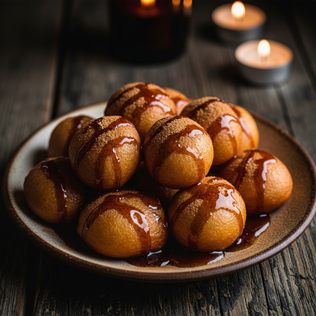 Starlit Greek Loukoumades with Cinnamon Syrup