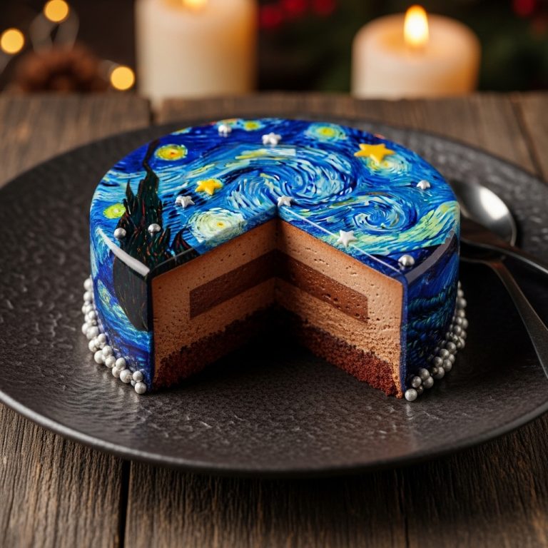 Starry Night Frozen Chocolate Mousse Cake