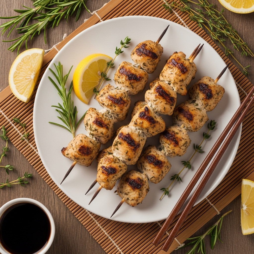 Street Fair Favorite: Grilled Lemon Herb Chicken Skewers