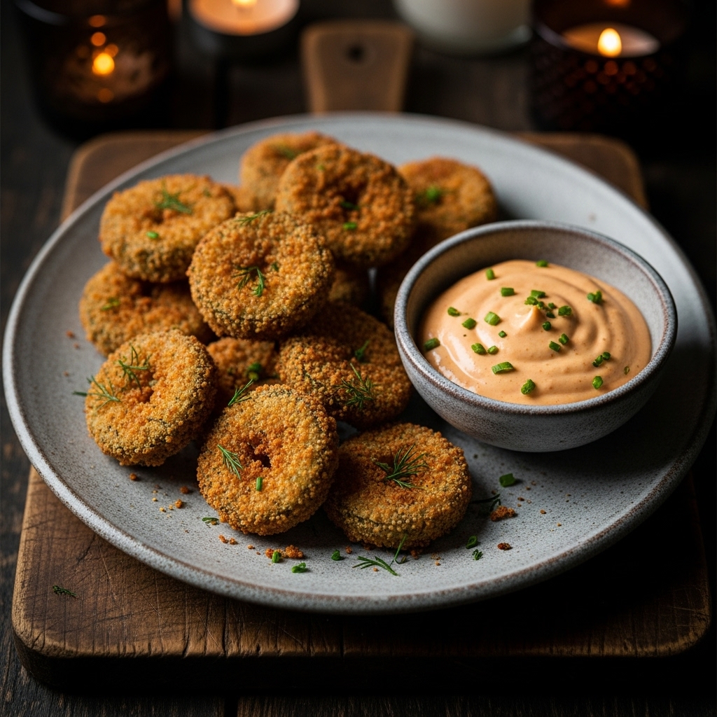 Street Fair Fried Pickles with Smoky Chipotle Ranch Dipping Sauce