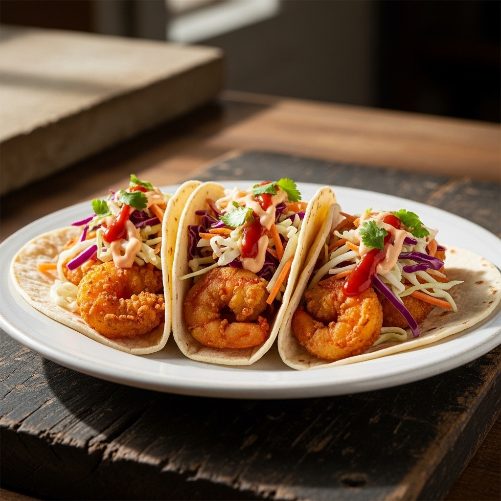Street Food Firecracker Shrimp Tacos