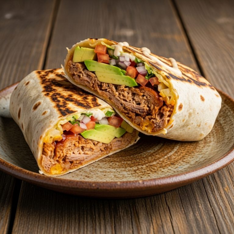 Street Food Fusion BBQ Carnitas Burrito