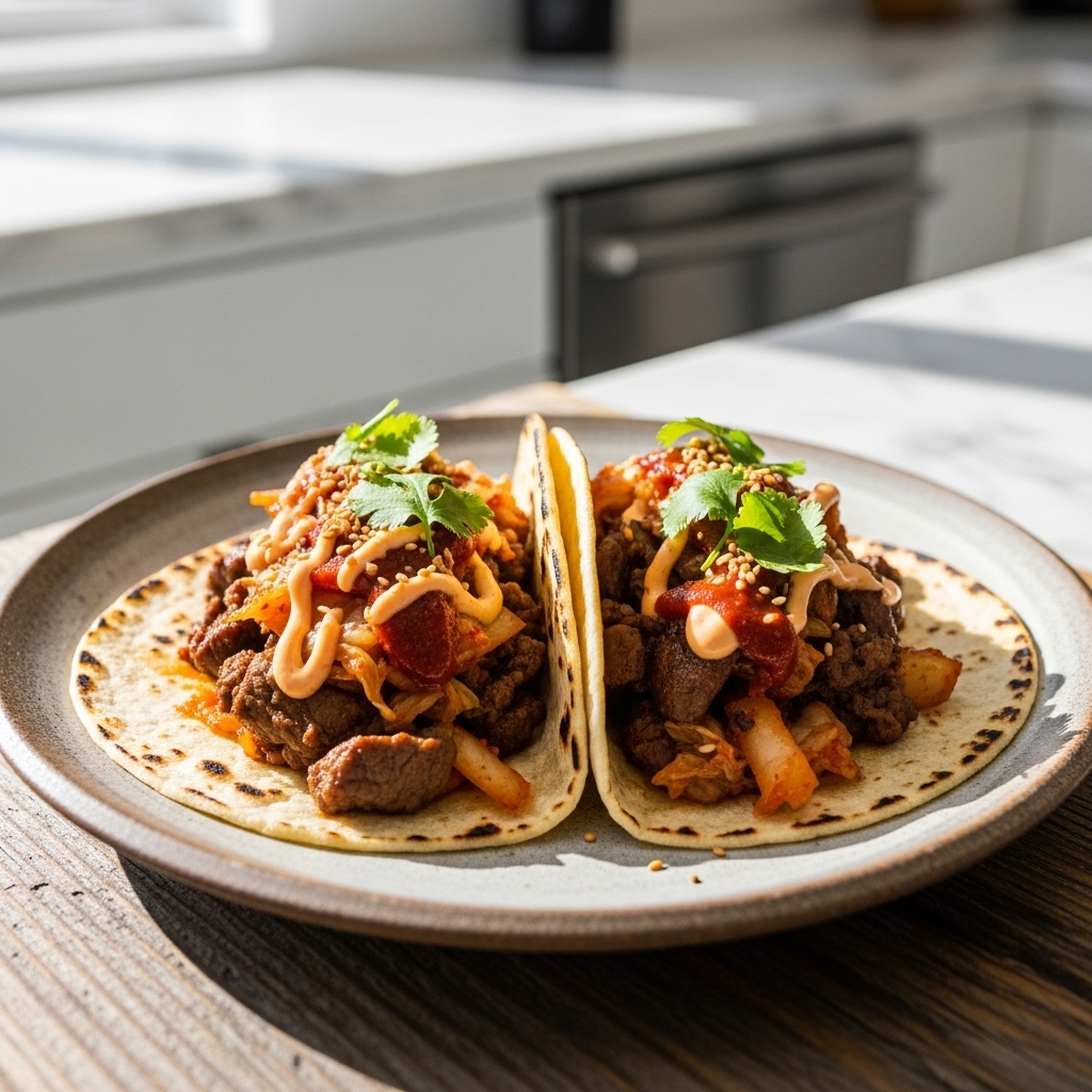 Street Food Lunch: Korean BBQ Tacos