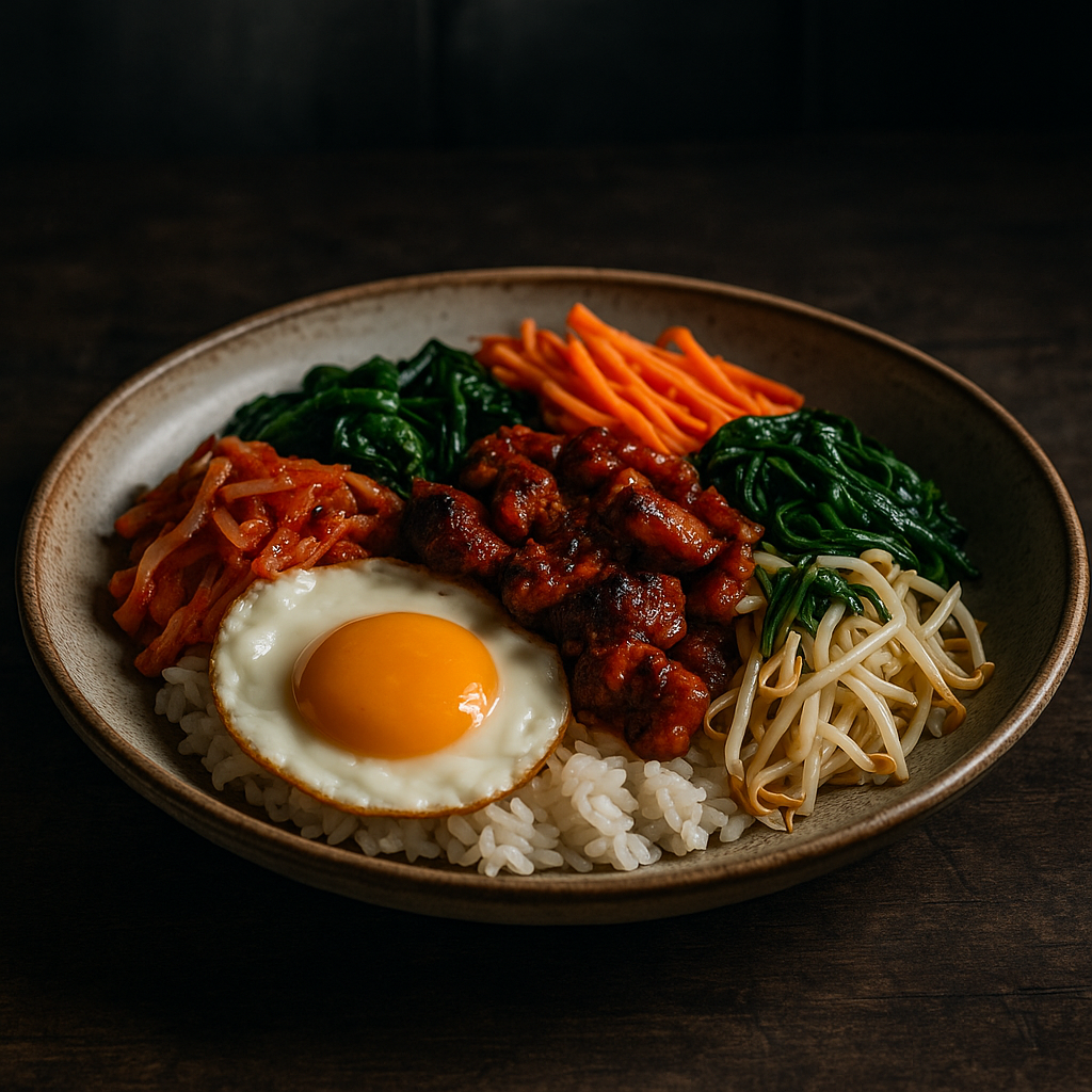 Street Food Lunch: Smoky Spicy Korean BBQ Bibimbap