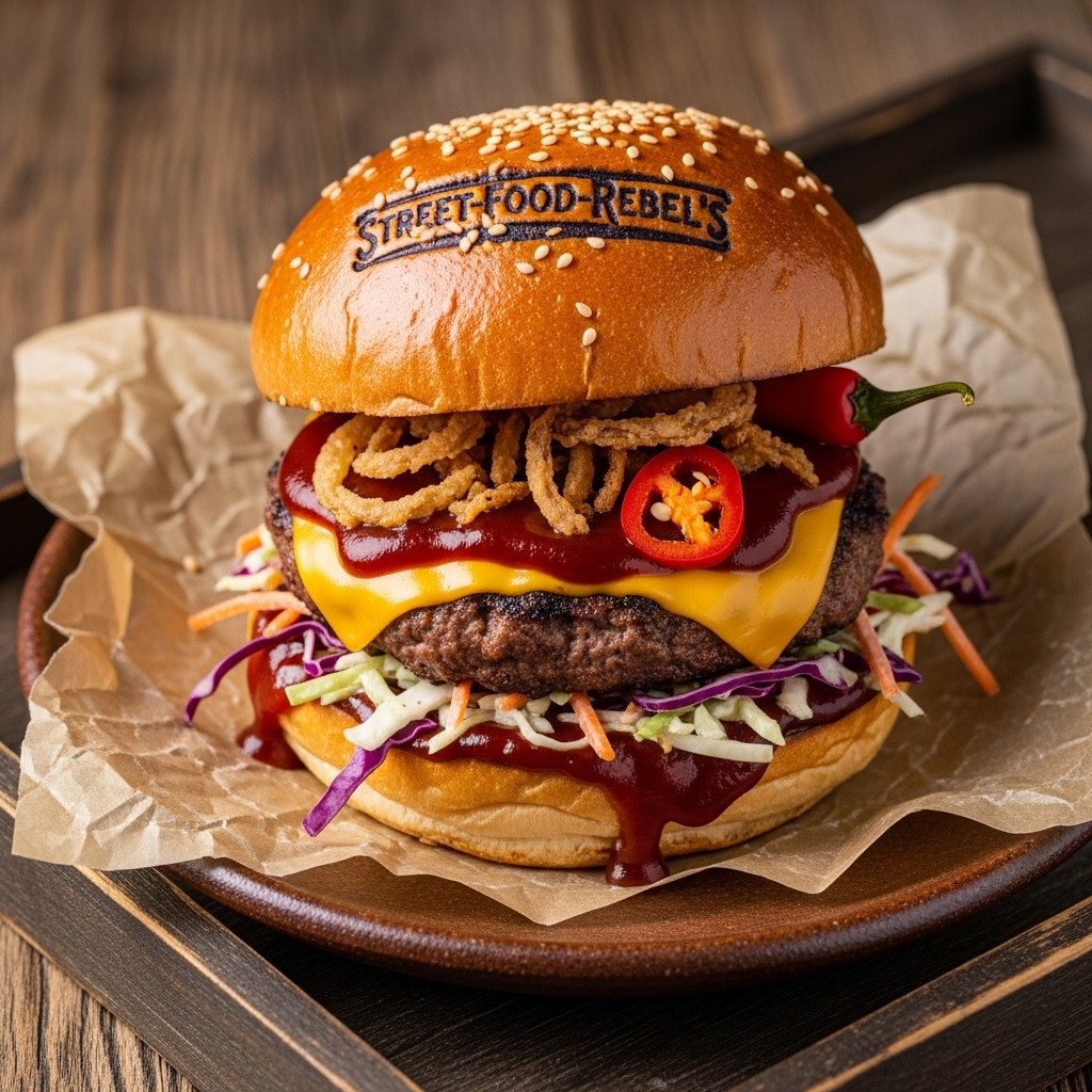 Street-Food Rebel’s Firecracker BBQ Burger