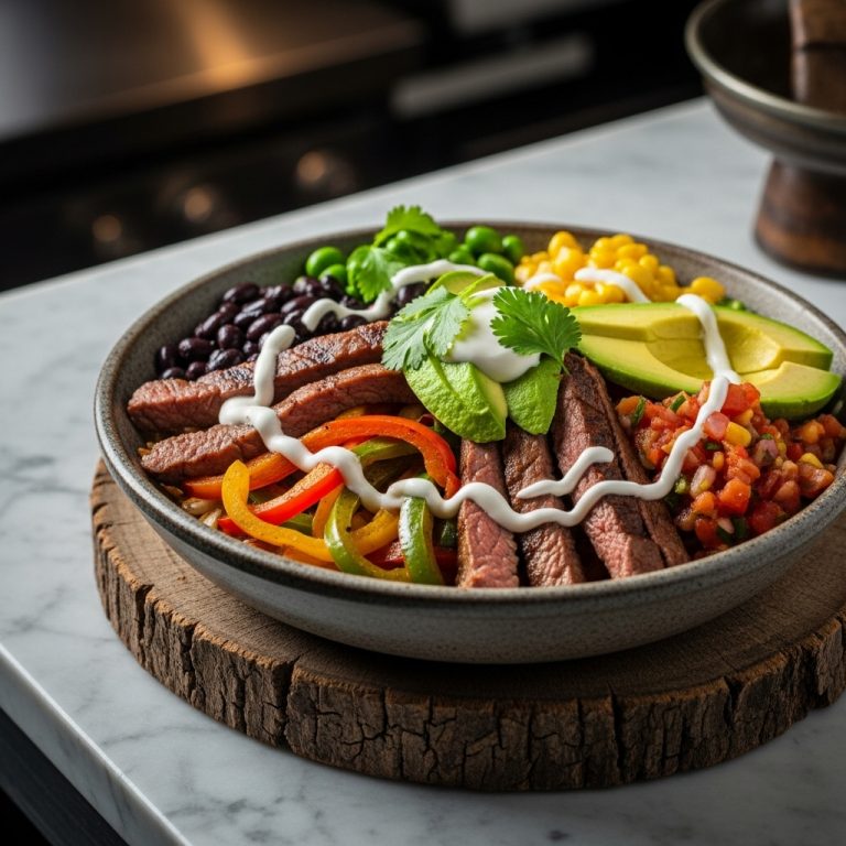 Street-Food Rebel’s Loaded Fajita Burrito Bowl