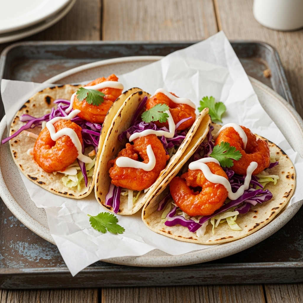 Street Food Snack: Firecracker Shrimp Tacos