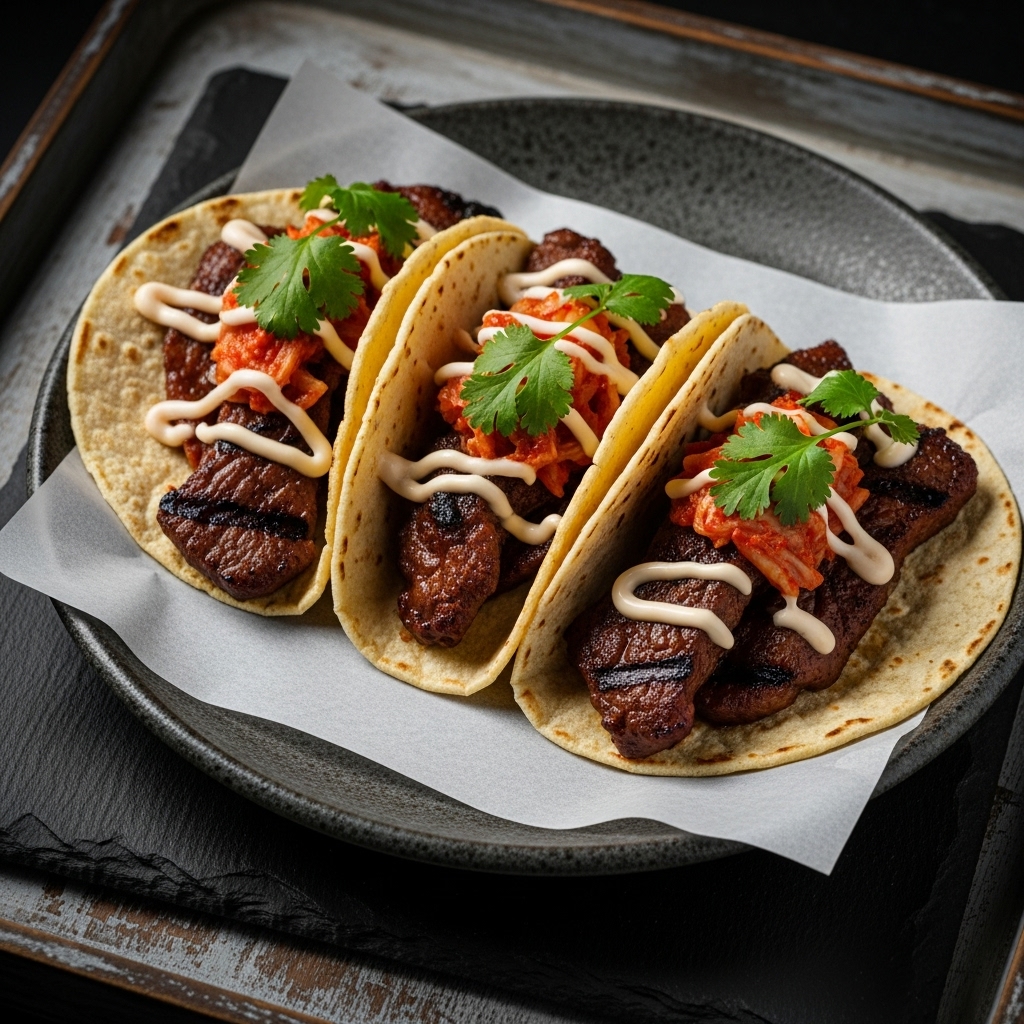 Street Food Snack: Korean BBQ Tacos