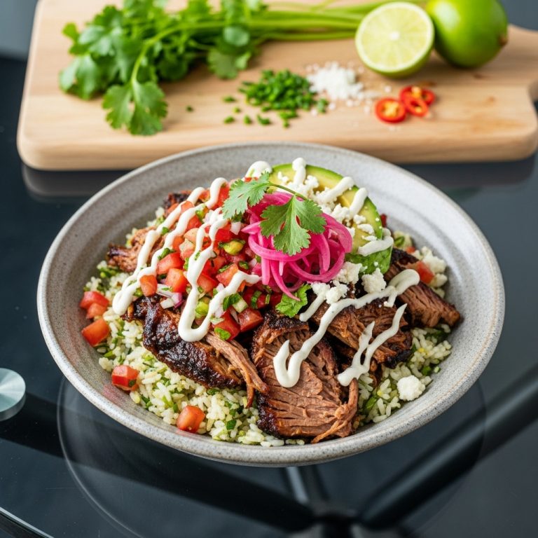 Street-Fusion BBQ Beef Brisket Burrito Bowl