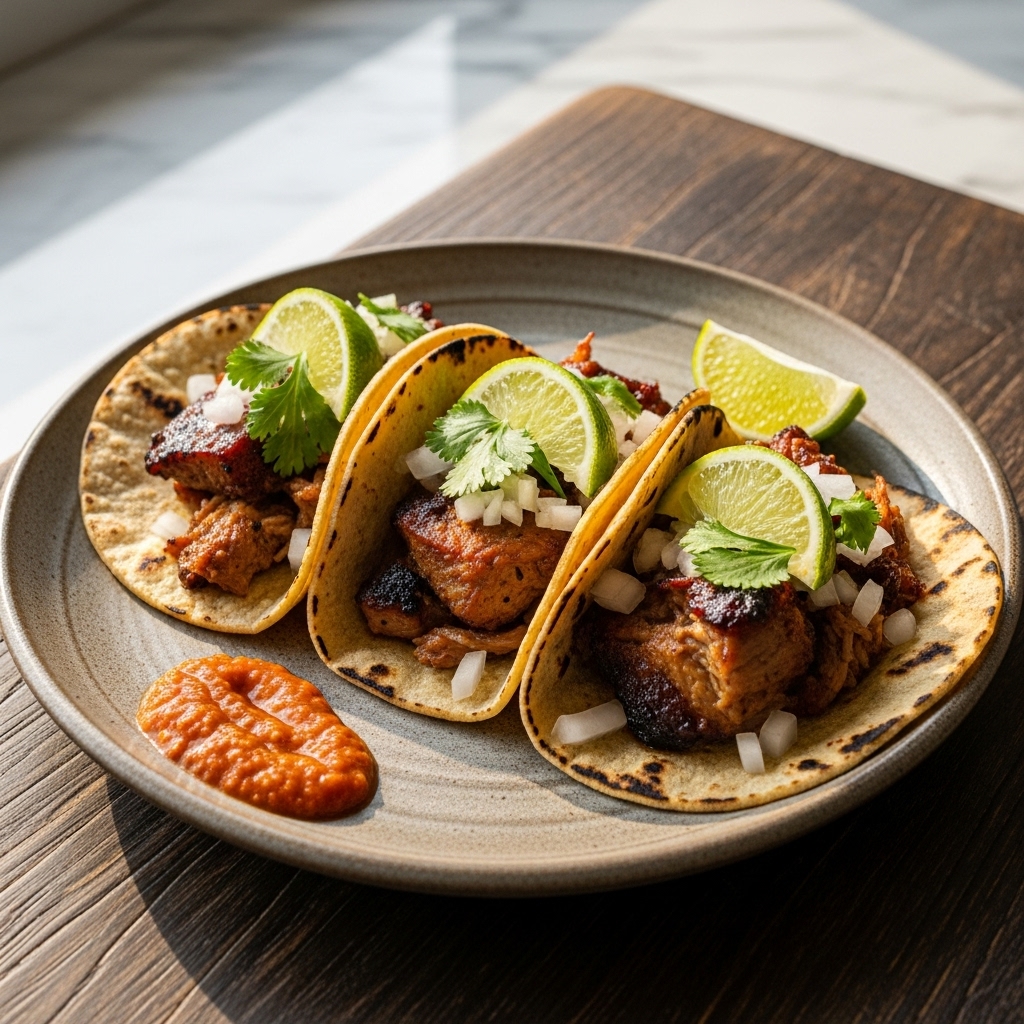 Street-Side Smoky Carnitas Tacos