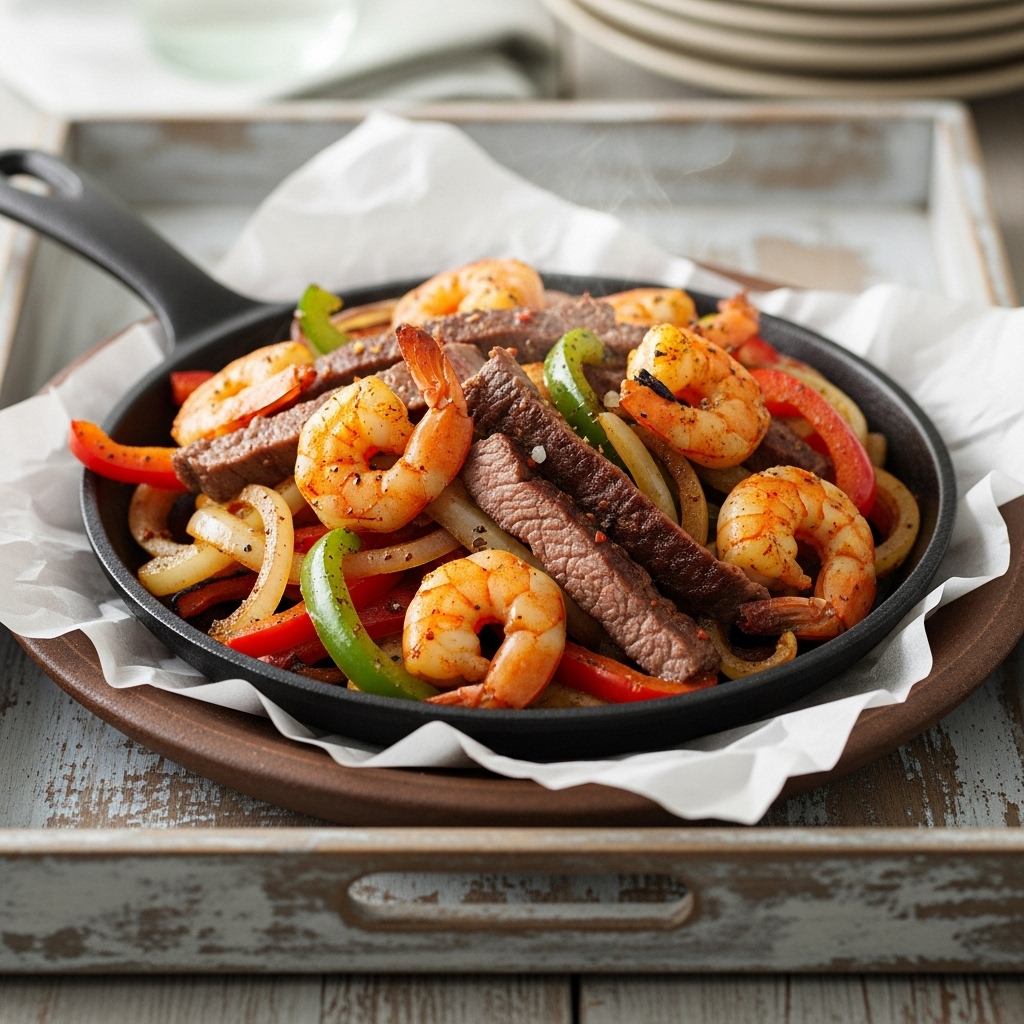 Street-Side Surf & Turf Fajita Skillet