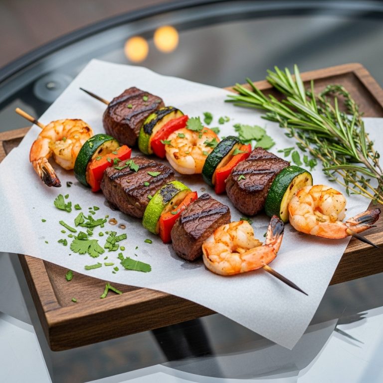 Street-Side Surf and Turf Skewers