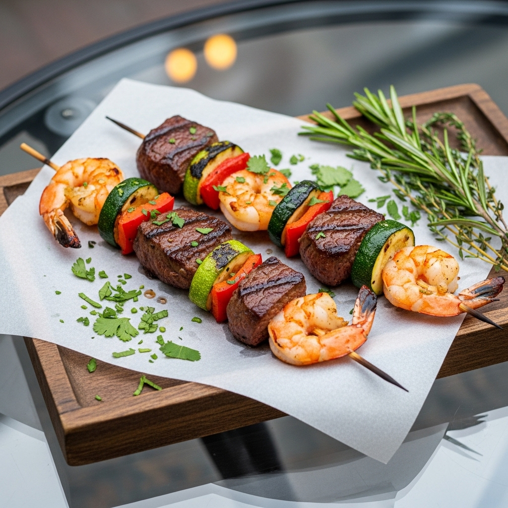 Street-Side Surf and Turf Skewers