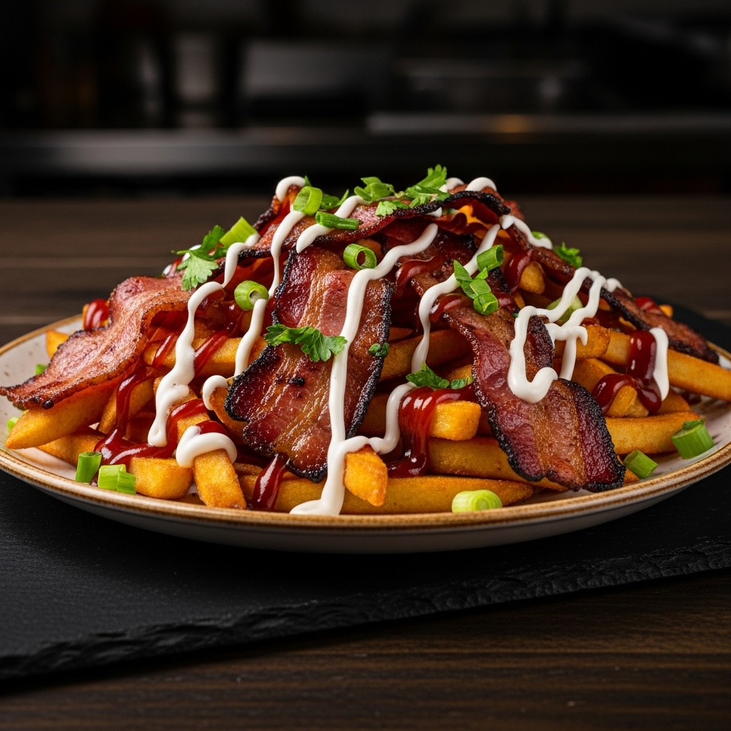 Street-Style Loaded BBQ Bacon Fries