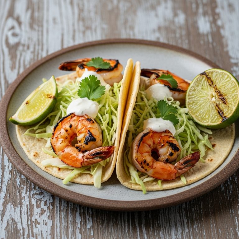 Streetwise Smoky Sizzler – Grilled Lime & Garlic Shrimp Tacos