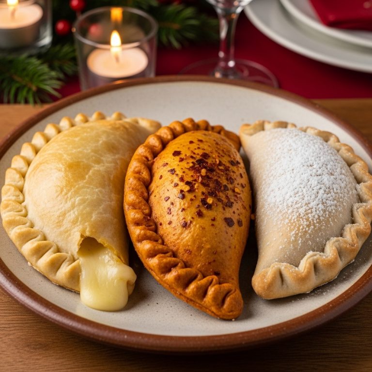 Vegan Argentinian Empanada Trio: Chickpea Curry, Spinach & Mushroom, and Sweet Corn Potato