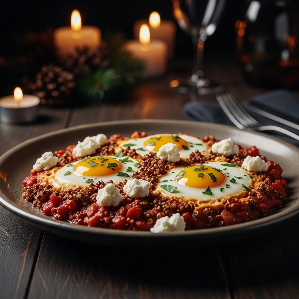 Succulent Gluten-Free Israeli Shakshuka with Feta Cheese & Quinoa – A Culinary Journey to the Middle East