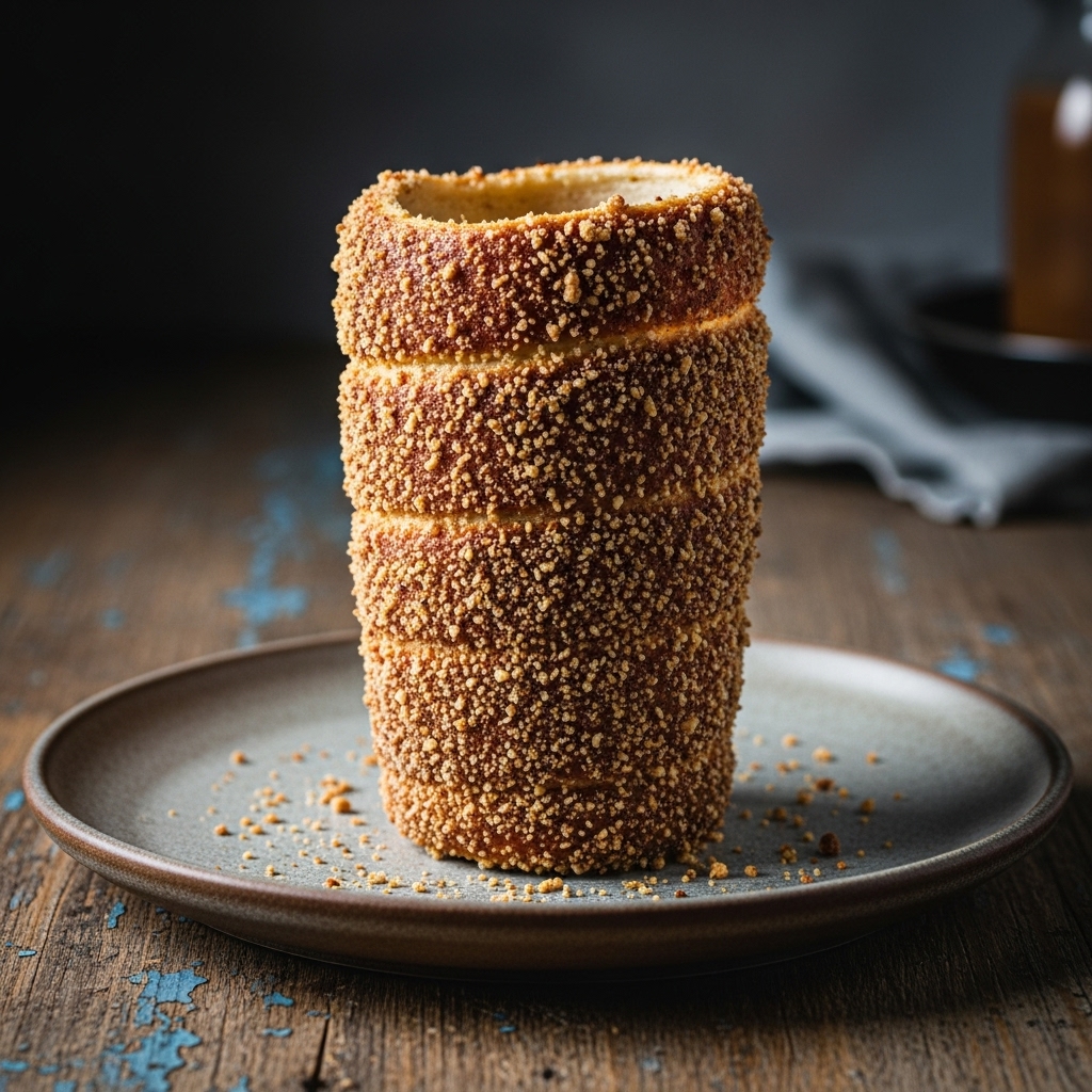 Succulent Vegetarian Chimney Cake Recipe with Nutty Almond Crumble