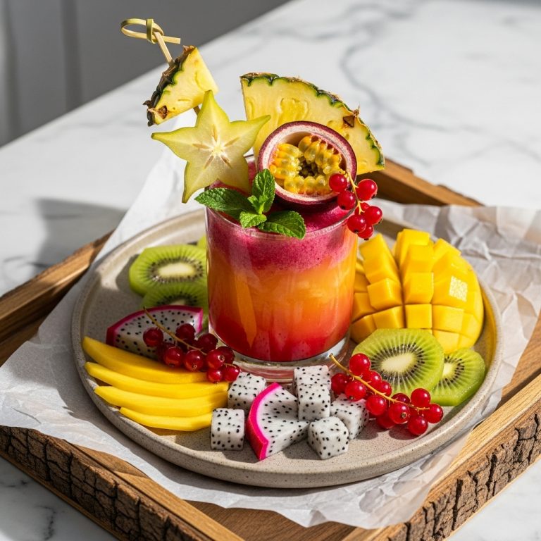 Summer Bliss Mocktail: Tropical Fruit Medley