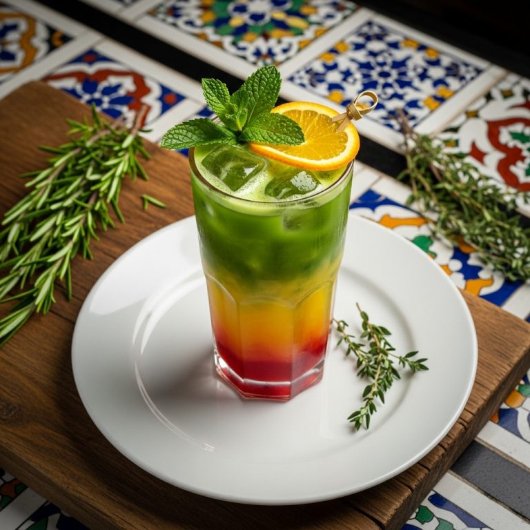 Summer Sunset Matcha Mocktail