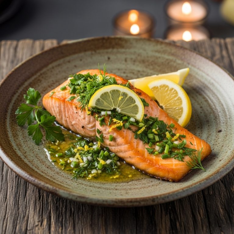 Summer Sunshine Keto Australian Salmon with Lemon Herb Sauce