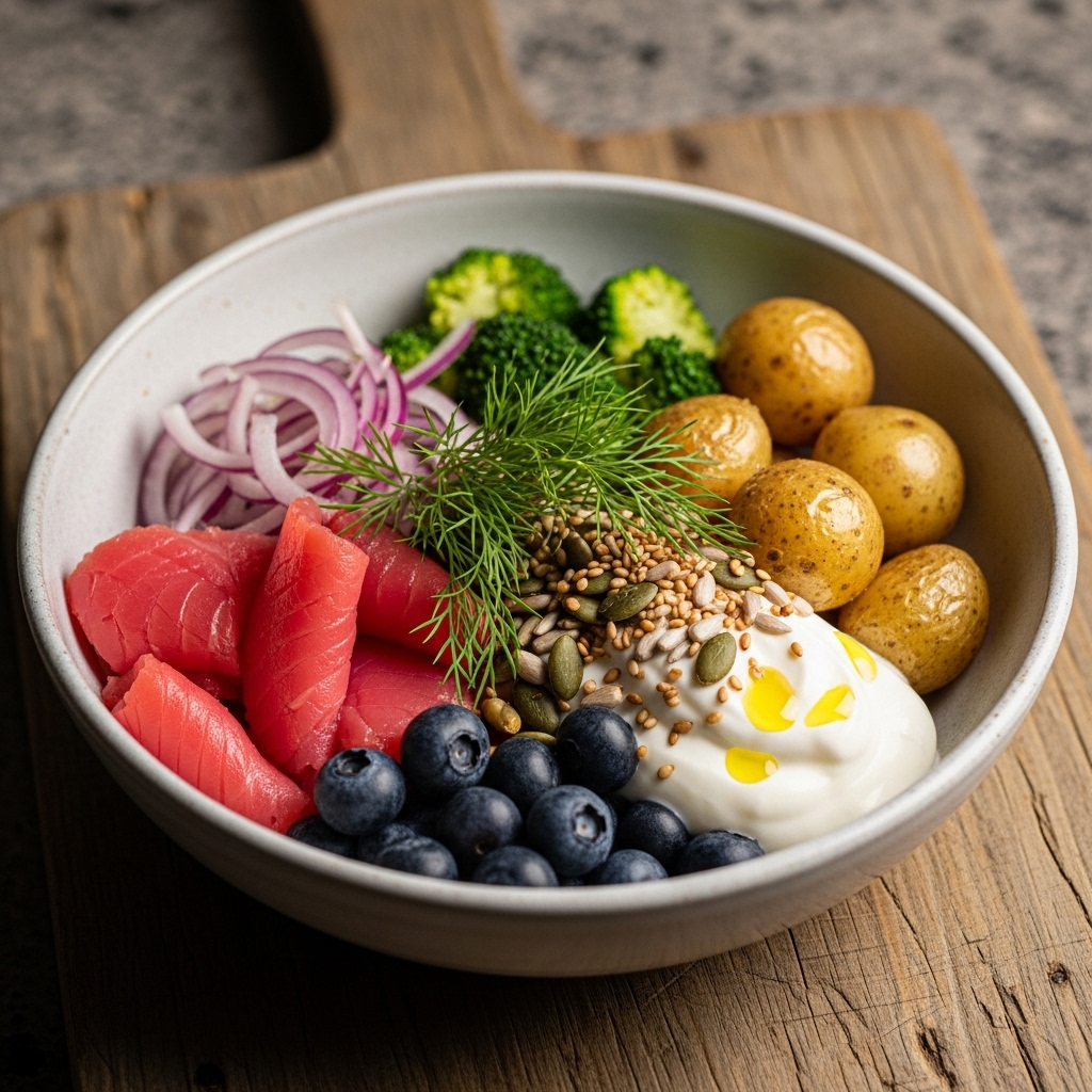 Summertime Nordic Bowl: A Vibrant Vegetarian Delight