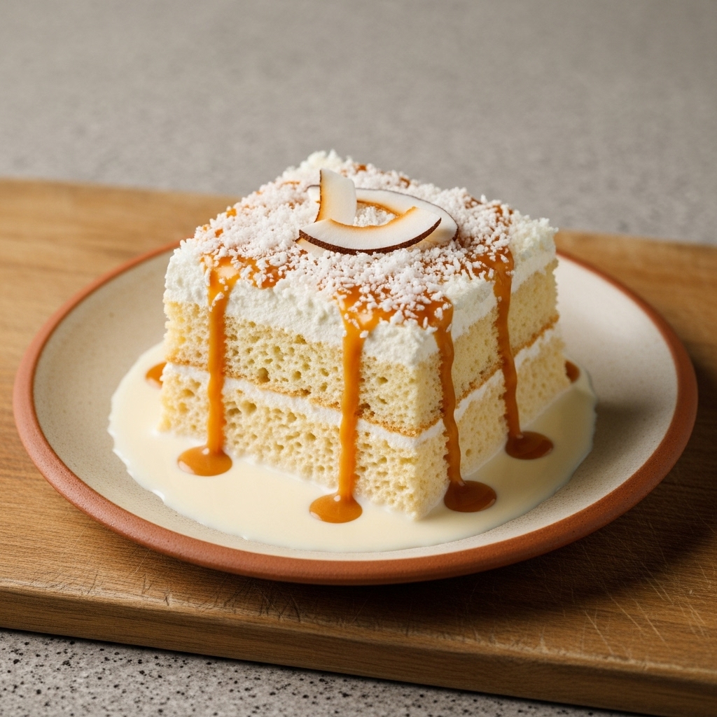 Sumptuous Brazilian Coconut Tres Leches Cake – A Mouthwatering Vegetarian Delight