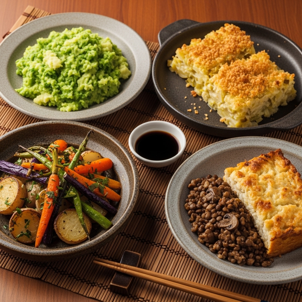 “Scrumptious Scottish Vegetarian Dinner Feast: A Sensory Delight”