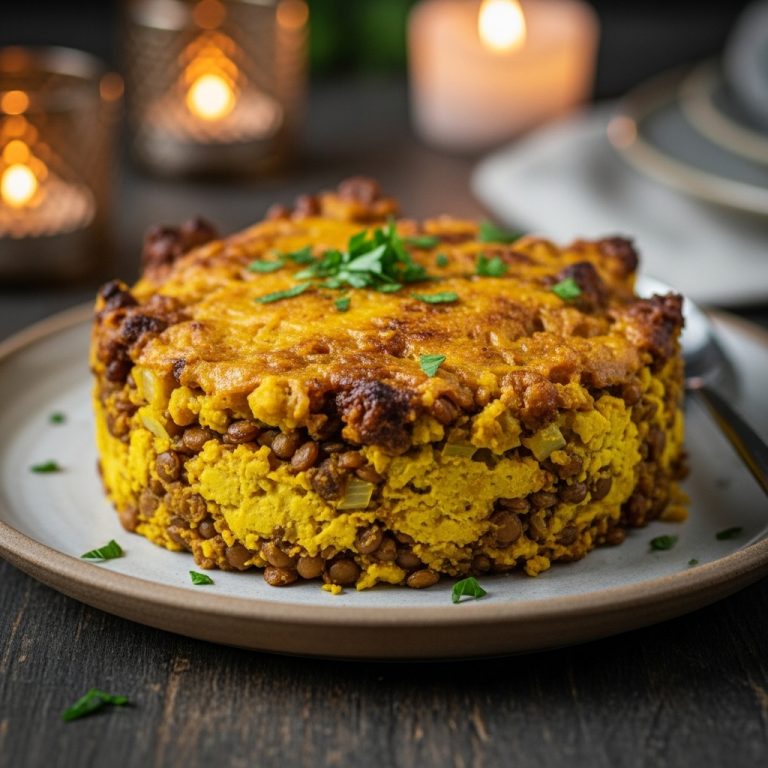 Sumptuous South African Vegan Bobotie With Lentil and Walnut Stuffing