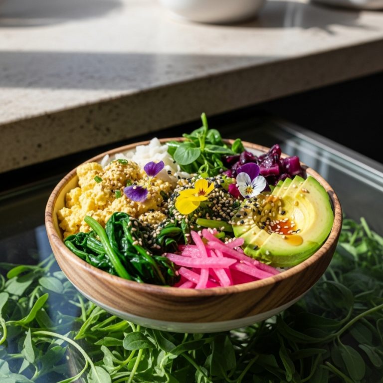 Sumptuous Vegan Japanese Breakfast Bowl: A Symphony of Textures and Flavors